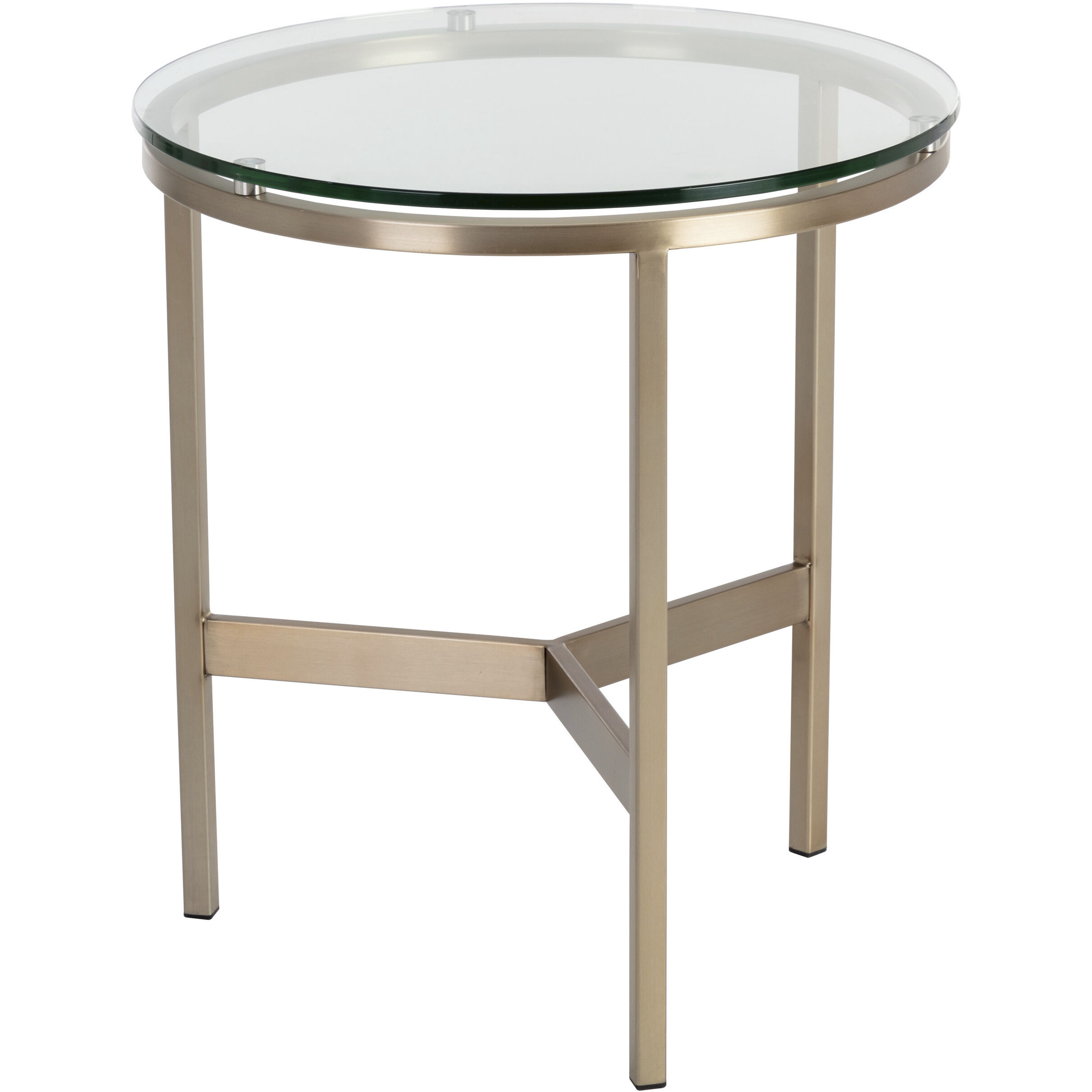 Flato 21.75 X 19.75 inch Antique Brass End Table